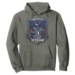 US Military Navy Veteran Hoodie It Cannot Be Inherited Nor Can It Be Purchased I Have Earned It TS11 Military Green Print Your Wear
