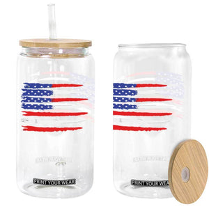 USA Flag Rocket Glass Can Patriotic Space Red White Blue 4th of July TS10 Black Print Your Wear