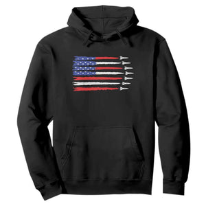 USA Flag Rocket Hoodie Patriotic Space Red White Blue 4th of July TS10 Black Print Your Wear