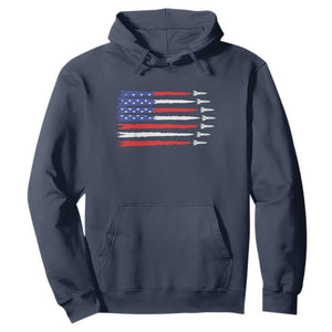 USA Flag Rocket Hoodie Patriotic Space Red White Blue 4th of July TS10 Navy Print Your Wear