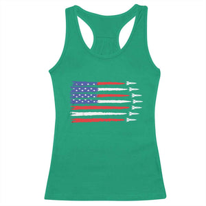 USA Flag Rocket Racerback Tank Top Patriotic Space Red White Blue 4th of July TS10 Irish Green Print Your Wear