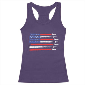 USA Flag Rocket Racerback Tank Top Patriotic Space Red White Blue 4th of July TS10 Purple Print Your Wear
