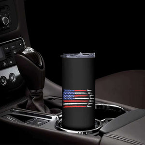 USA Flag Rocket Skinny Tumbler Patriotic Space Red White Blue 4th of July TS10 Print Your Wear