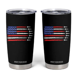 USA Flag Rocket Tumbler Cup Patriotic Space Red White Blue 4th of July TS10 Black Print Your Wear