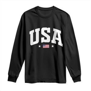 USA Long Sleeve Shirt American Flag Patriotic 4th of July TS10 Black Print Your Wear