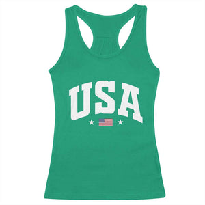 USA Racerback Tank Top American Flag Patriotic 4th of July TS10 Irish Green Print Your Wear