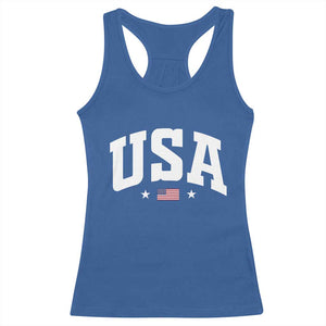 USA Racerback Tank Top American Flag Patriotic 4th of July TS10 Royal Blue Print Your Wear