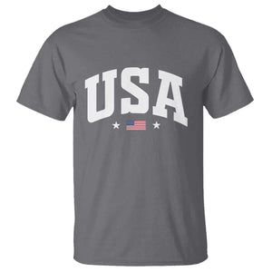 USA T Shirt American Flag Patriotic 4th of July TS10 Charcoal Print Your Wear