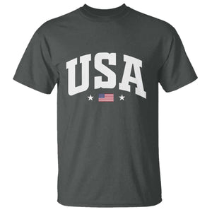 USA T Shirt American Flag Patriotic 4th of July TS10 Dark Heather Print Your Wear