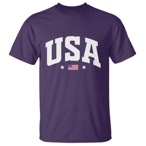 USA T Shirt American Flag Patriotic 4th of July TS10 Purple Print Your Wear