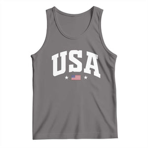 USA Tank Top American Flag Patriotic 4th of July TS10 Deep Heather Print Your Wear