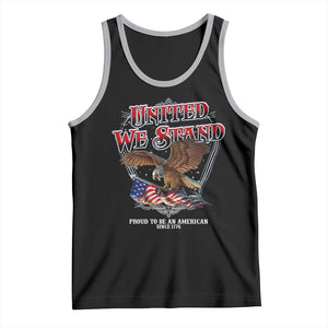 United We Stand Proud To Be An American Since 1776 Tank Top Patriotic USA Flag Eagle TS11 Black Athletic Heather Print Your Wear