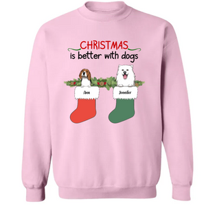 Personalized Shirt Christmas is Bettter With Dogs CTM00 Sweater Custom - Printyourwear