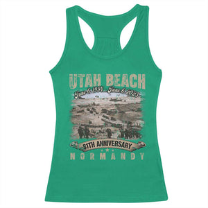 Utah Beach D Day 81 ST Anniversary Honor History Normandy WWII Racerback Tank Top TS11 Irish Green Print Your Wear