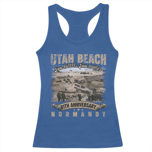 Utah Beach D Day 81 ST Anniversary Honor History Normandy WWII Racerback Tank Top TS11 Royal Blue Print Your Wear