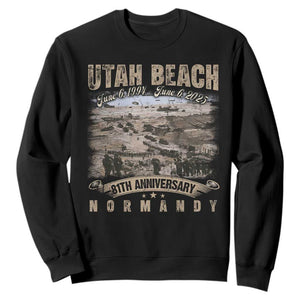 Utah Beach D Day 81 ST Anniversary Honor History Normandy WWII Sweatshirt TS11 Black Print Your Wear