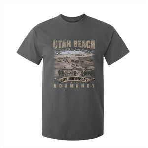 Utah Beach D Day 81 ST Anniversary Honor History Normandy WWII T Shirt For Kid TS11 Dark Heather Print Your Wear