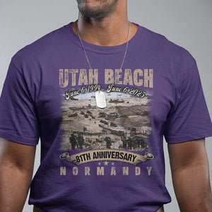 Utah Beach D Day 81 ST Anniversary Honor History Normandy WWII T Shirt TS11 Purple Print Your Wear