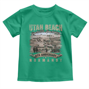 Utah Beach D Day 81 ST Anniversary Honor History Normandy WWII Toddler T Shirt TS11 Irish Green Print Your Wear