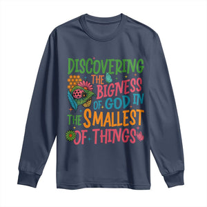 VBS 2025 Insects Adventure Long Sleeve Shirt Discovering the Bigness of God in the Smallest of Things TS02 Navy Print Your Wear