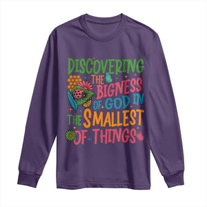 VBS 2025 Insects Adventure Long Sleeve Shirt Discovering the Bigness of God in the Smallest of Things TS02 Purple Print Your Wear