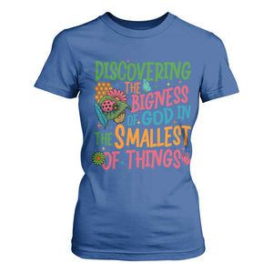 VBS 2025 Insects Adventure T Shirt For Women Discovering the Bigness of God in the Smallest of Things TS02 Royal Blue Print Your Wear