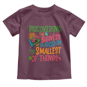 VBS 2025 Insects Adventure Toddler T Shirt Discovering the Bigness of God in the Smallest of Things TS02 Maroon Print Your Wear
