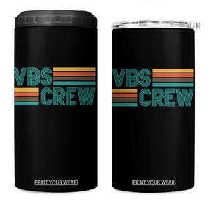 VBS Crew 4 in 1 Can Cooler Tumbler Vacation Bible School Church Camp Retro Vintage TS10 One Size: 16 oz Black Print Your Wear