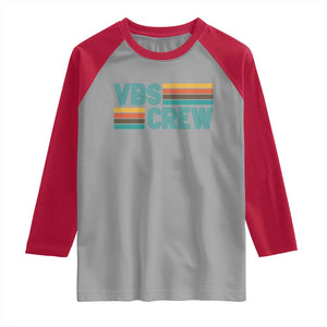 VBS Crew Raglan Shirt Vacation Bible School Church Camp Retro Vintage TS10 Sport Gray Red Print Your Wear