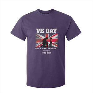 VE Day 80th Anniversary T Shirt For Kid Victory in Europe Union Flag WWII Remembrance TS02 Purple Print Your Wear