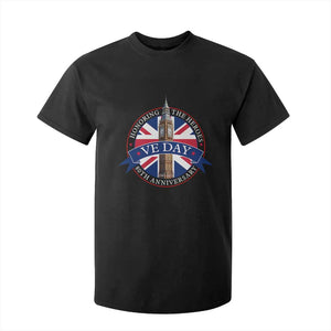 VE Day 80th Anniversary T Shirt For Kid WWII Remembrance 2025 Celebrations London TS02 Black Print Your Wear