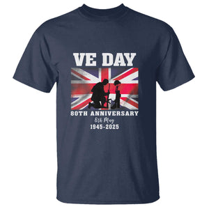 VE Day 80th Anniversary T Shirt Victory in Europe Union Flag WWII Remembrance TS02 Navy Print Your Wear
