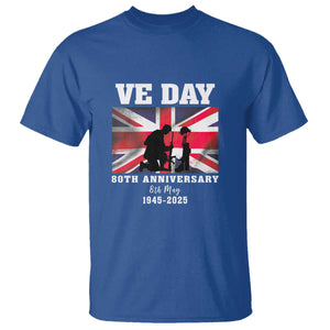 VE Day 80th Anniversary T Shirt Victory in Europe Union Flag WWII Remembrance TS02 Royal Blue Print Your Wear