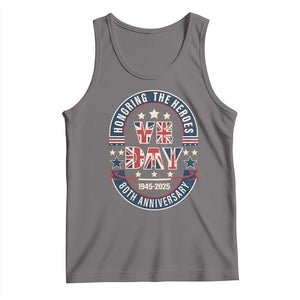 VE Day 80th Anniversary Tank Top 2025 Patriotic WWII Remembrance Vintage TS02 Deep Heather Print Your Wear