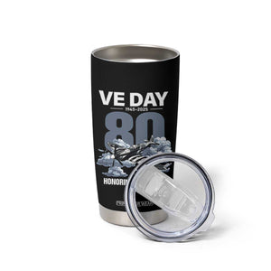 VE Day 80th Anniversary Tumbler Cup 2025 Celebration WWII Remembrance Retro TS02 Print Your Wear