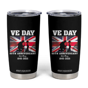 VE Day 80th Anniversary Tumbler Cup Victory in Europe Union Flag WWII Remembrance TS02 Black Print Your Wear