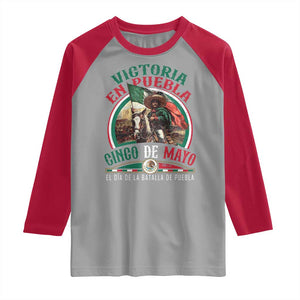 Victoria En Puebla Cinco De Mayo Raglan Shirt Battle of Puebla History Of Mexico TS11 Sport Gray Red Print Your Wear