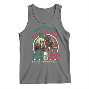 Victoria En Puebla Cinco De Mayo Tank Top Battle of Puebla History Of Mexico TS11 Black Heather Print Your Wear