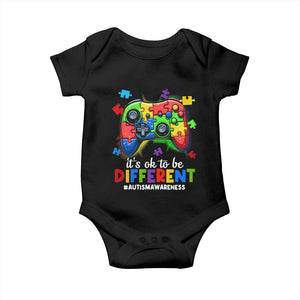 Video Game Autism Awareness Baby Onesie It's Ok To Be Different Kids TS10 Black Print Your Wear
