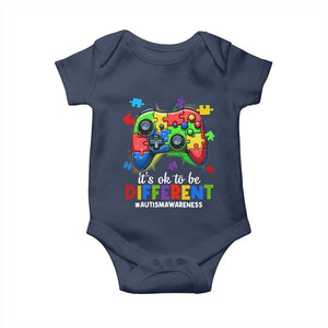 Video Game Autism Awareness Baby Onesie It's Ok To Be Different Kids TS10 Navy Print Your Wear
