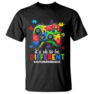 Video Game Autism Awareness T Shirt It's Ok To Be Different Kids TS10 Black Print Your Wear