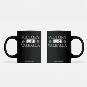 Viking Coffee Mug Victory Or Valhalla Norse Mythology TS09 Black Print Your Wear
