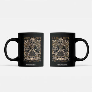 Viking Grandpa Coffee Mug Like A Normal Grandpa But Way Mightier TS09 Black Print Your Wear