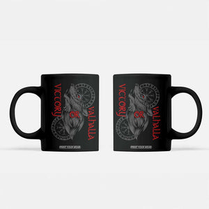 Viking Victory Or Valhalla Coffee Mug Norse Mythology TS09 Black Print Your Wear