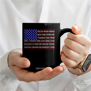 Vintage American Flag Coffee Mug With States 4th Of July TS10 Print Your Wear