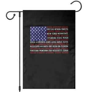 Vintage American Flag Garden Flag With States 4th Of July TS10 Black Print Your Wear