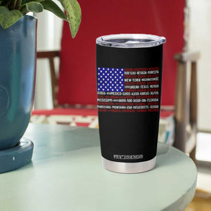 Vintage American Flag Tumbler Cup With States 4th Of July TS10 Print Your Wear