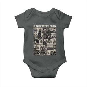 Vintage Black Panther Party Baby Onesie Huey P. Newton Bobby Seale Black History Month Juneteenth TS10 Dark Heather Print Your Wear