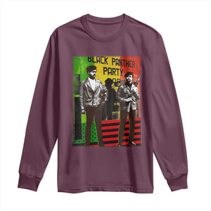 Vintage Black Panther Party Long Sleeve Shirt Black History Self Defense Huey Newton Bobby Seale TS10 Maroon Print Your Wear