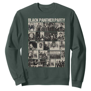 Vintage Black Panther Party Sweatshirt Huey P. Newton Bobby Seale Black History Month Juneteenth TS10 Dark Forest Green Print Your Wear